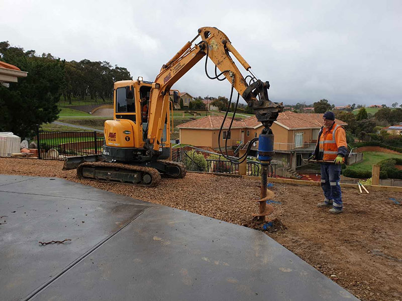 Foundation excavation