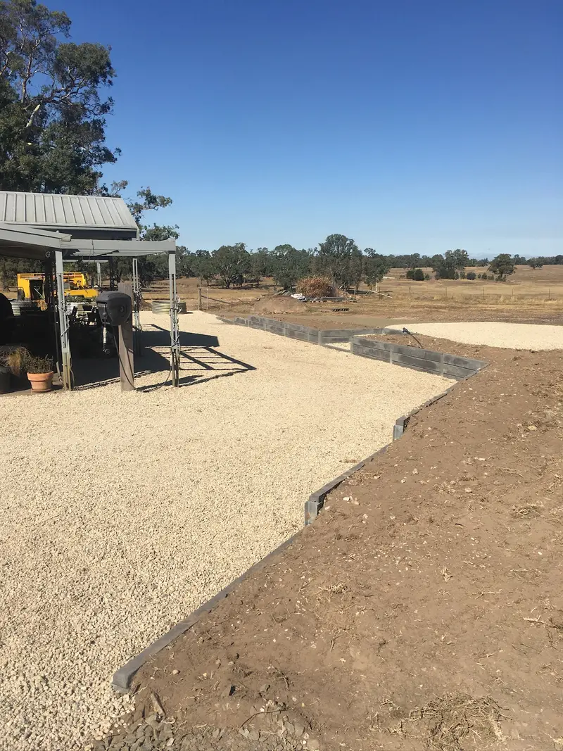 Rock retaining wall earthmoving Victoria