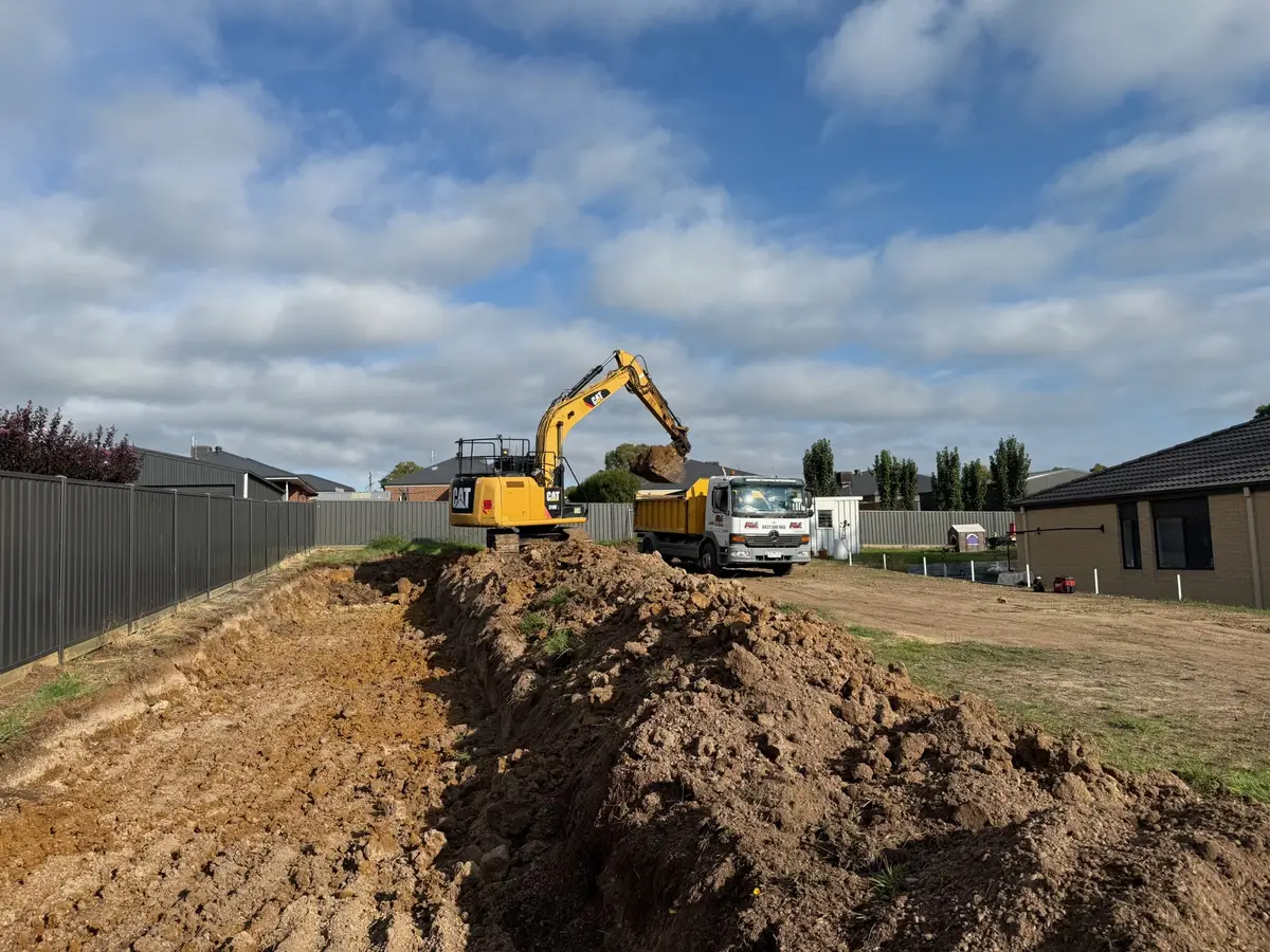Site cuts and earthworks in progress