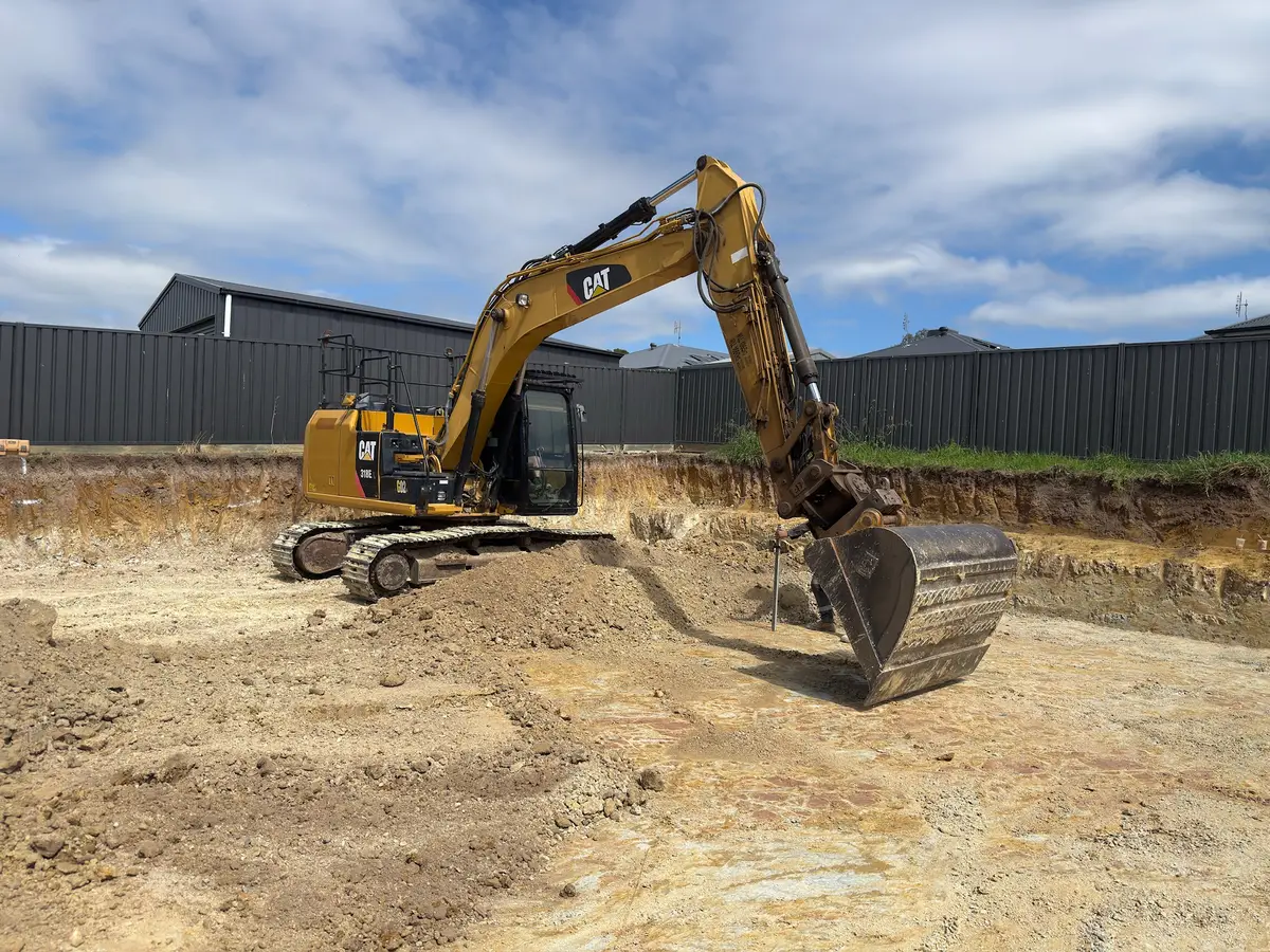 Site cuts and drainage preparation