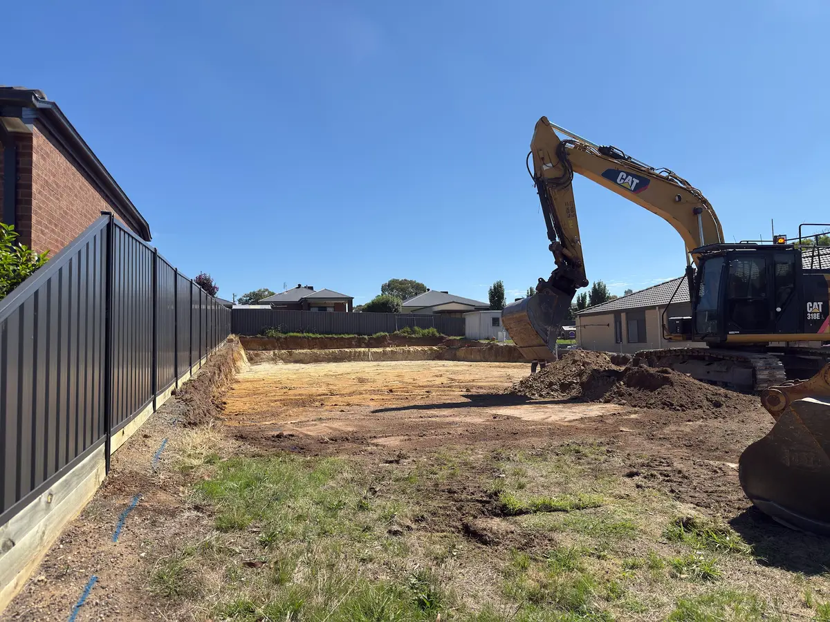 Site cuts for new home construction