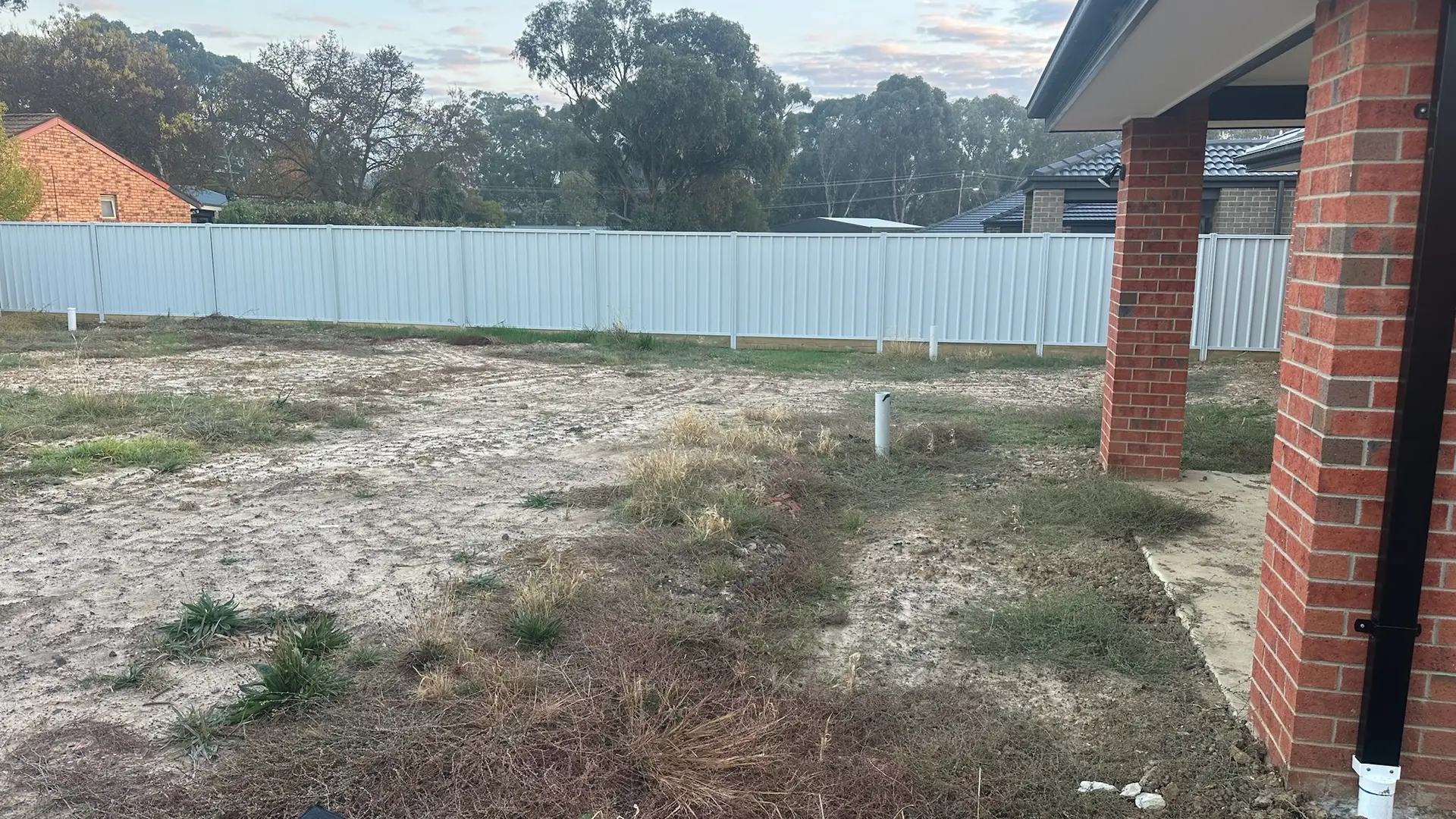 Site cuts and earthworks Central Victoria