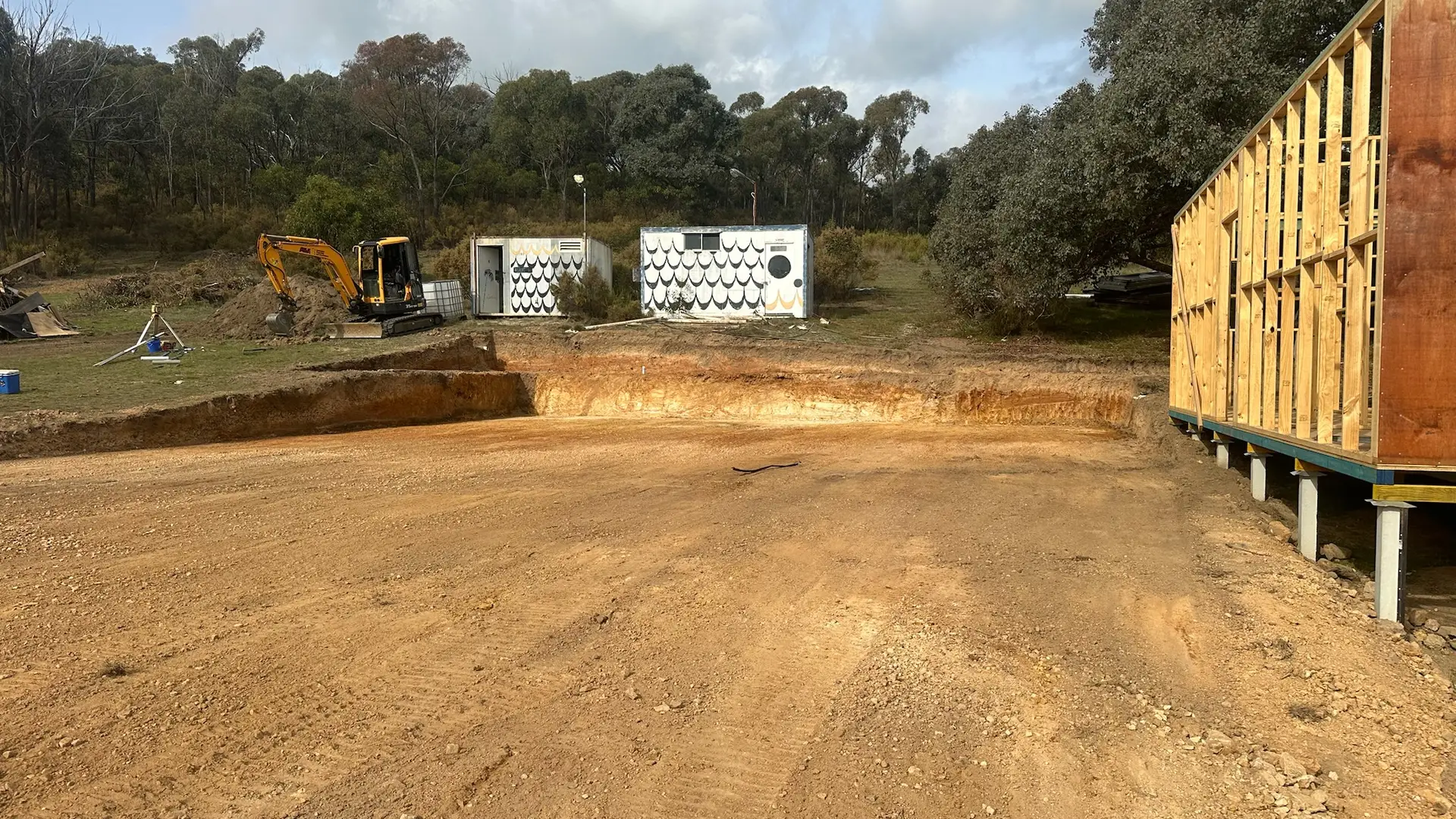 Site cuts and earthworks Central Victoria