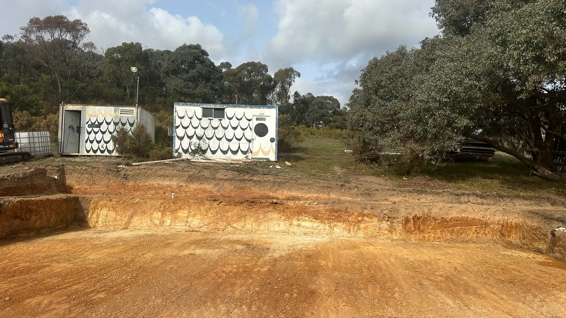 Site cuts and earthworks Central Victoria