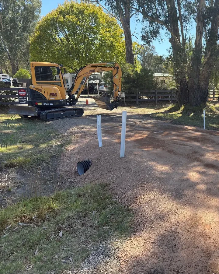 Stormwater drainage installation in Central Victoria