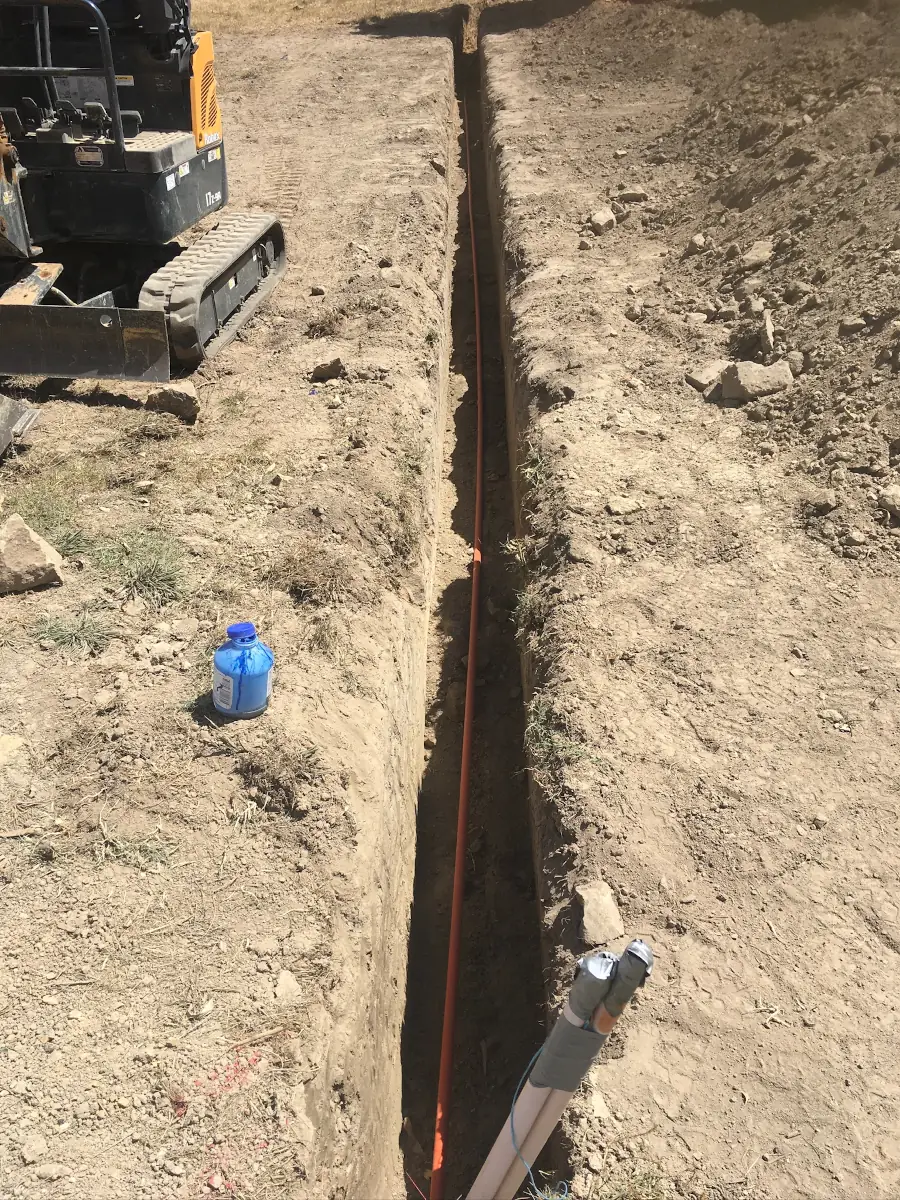 Trenching for electrical installation
