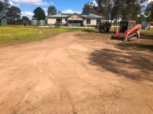 Crushed Rock Driveway before