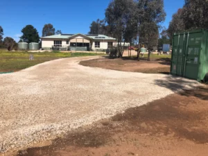 Crushed Rock Driveway after
